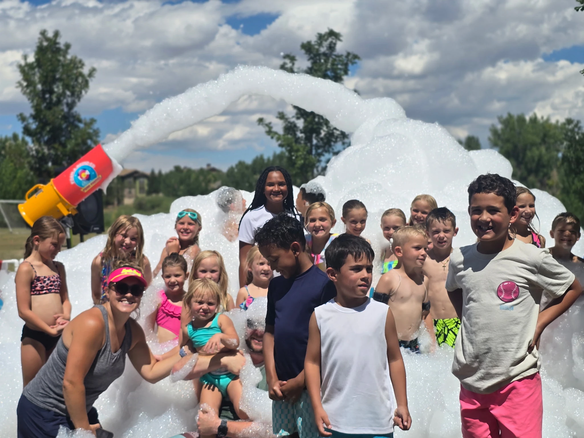 Professional foam party setup in Denver, Colorado